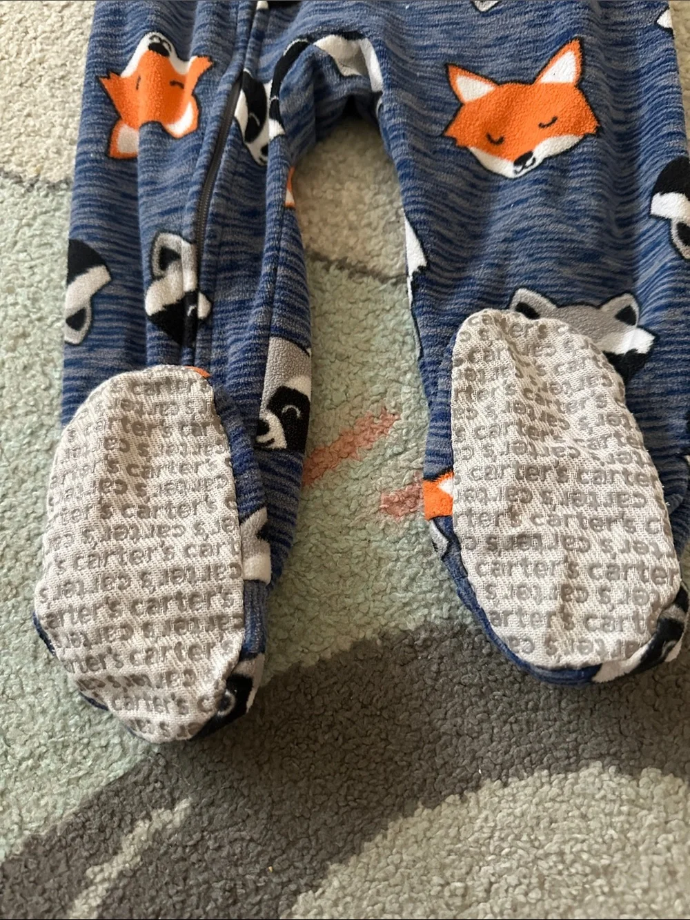Baby boy fleece footie
